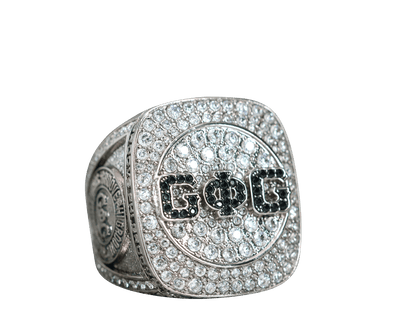 Groove Phi Groove Social Fellowship Ring (GΦG) - Shine Series, Silver - fratrings