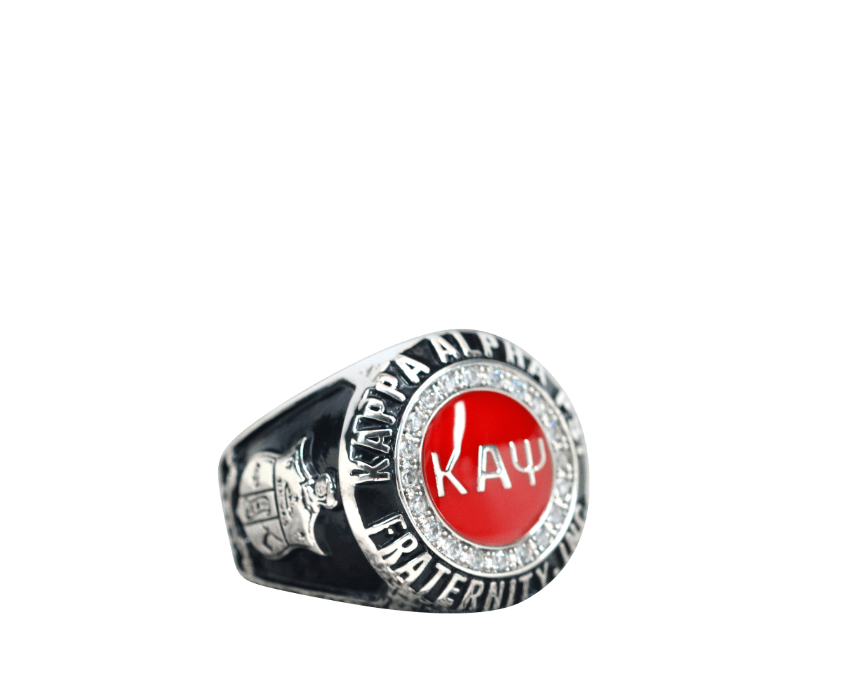 Kappa Alpha Psi Fraternity Ring (ΚΑΨ) - Classic Man Series, Silver - fratrings