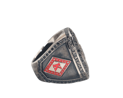 Kappa Alpha Psi Fraternity Ring (ΚΑΨ) - Shine Series, Dark - fratrings