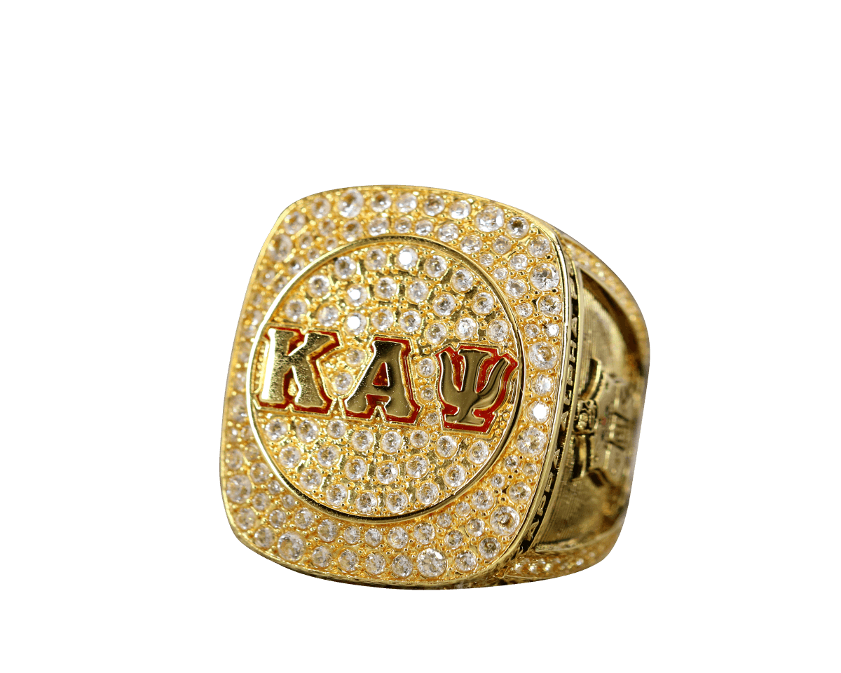 Kappa Alpha Psi Fraternity Ring Yellow Gold (ΚΑΨ) - Shine Series - fratrings