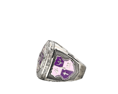 Kappa Epsilon Psi Military Sorority Ring (KEΨ) - Shine Series, Silver - fratrings