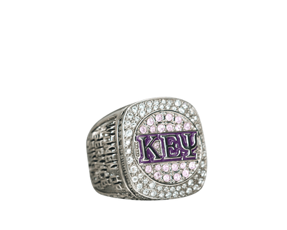 Kappa Epsilon Psi Military Sorority Ring (KEΨ) - Shine Series, Silver - fratrings