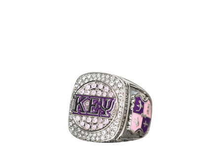 Kappa Epsilon Psi Military Sorority Ring (KEΨ) - Shine Series, Silver - fratrings