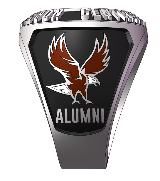 Men's Achievement Center (MAC) Continental Scholar Alumni Ring - Classic Man Series, Silver - fratrings
