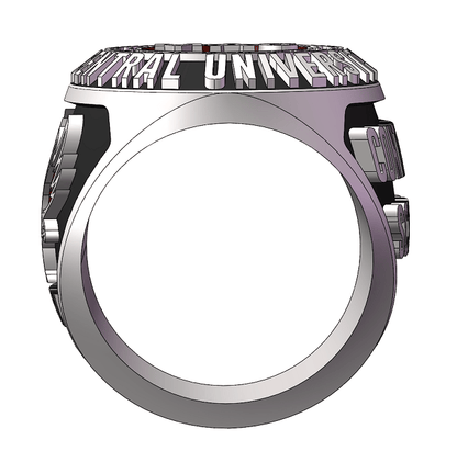 Men's Achievement Center (MAC) Continental Scholar Alumni Ring - Classic Man Series, Silver - fratrings