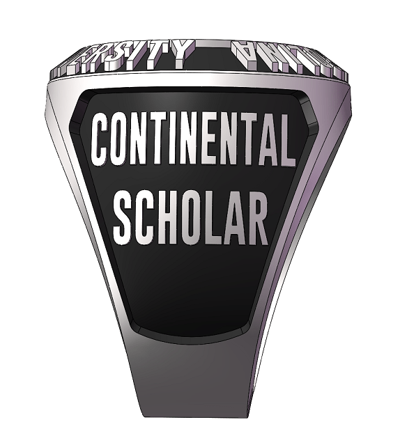 Men's Achievement Center (MAC) Continental Scholar Alumni Ring - Classic Man Series, Silver - fratrings