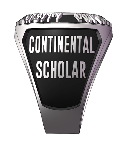 Men's Achievement Center (MAC) Continental Scholar Alumni Ring - Classic Man Series, Silver - fratrings