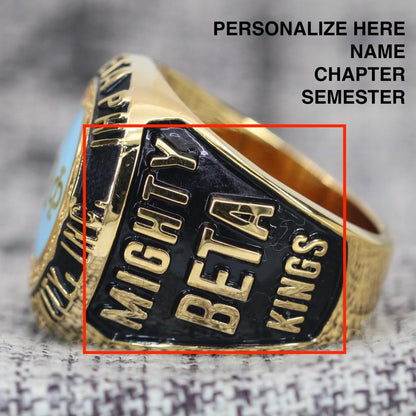 Mu Beta Phi Fraternity Ring Yellow Gold (ΜΒΦ) - Classic Man Series - fratrings