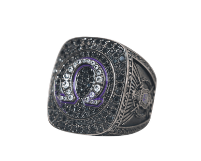Omega Psi Phi Fraternity Ring (ΩΨΦ) - Shine Series, Dark - fratrings