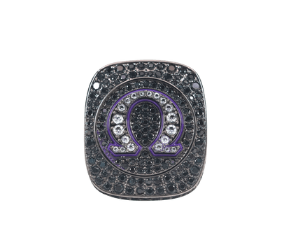 Omega Psi Phi Fraternity Ring (ΩΨΦ) - Shine Series, Dark - fratrings
