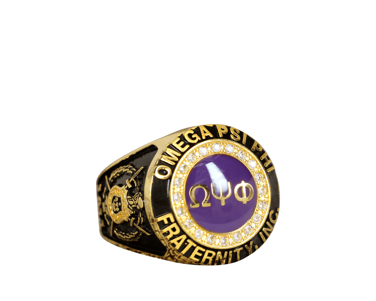 Omega Psi Phi Fraternity Ring Yellow Gold (ΩΨΦ) - Classic Man Series - fratrings