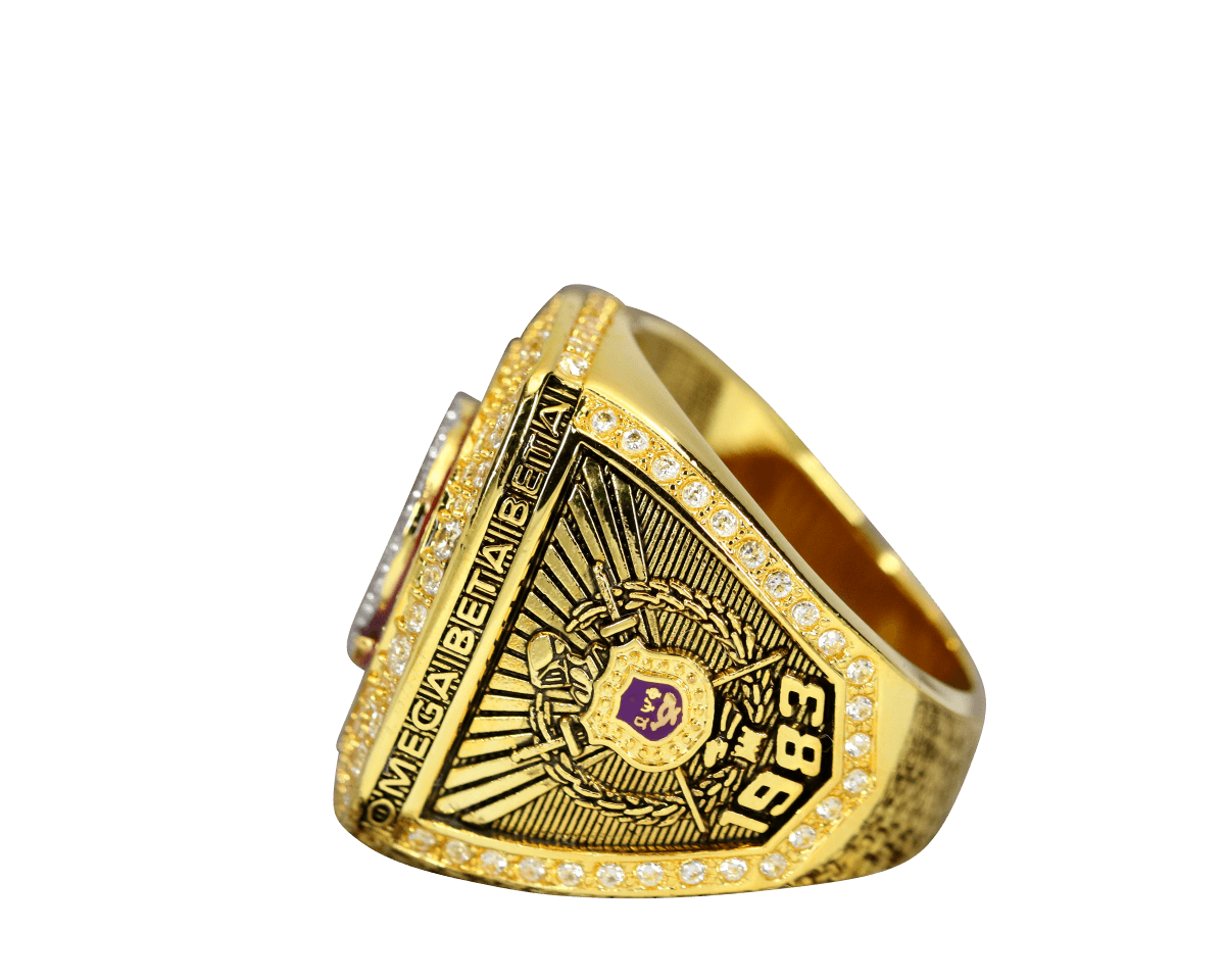 Omega Psi Phi Fraternity Ring Yellow Gold (ΩΨΦ) - Shine Series - fratrings