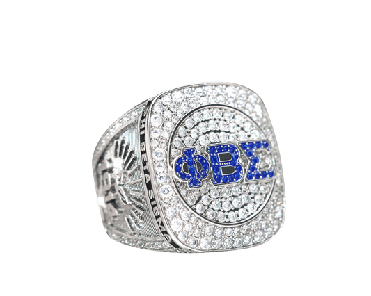 Phi Beta Sigma Fraternity Ring Blue Stones (ΦΒΣ) - Shine Series - fratrings