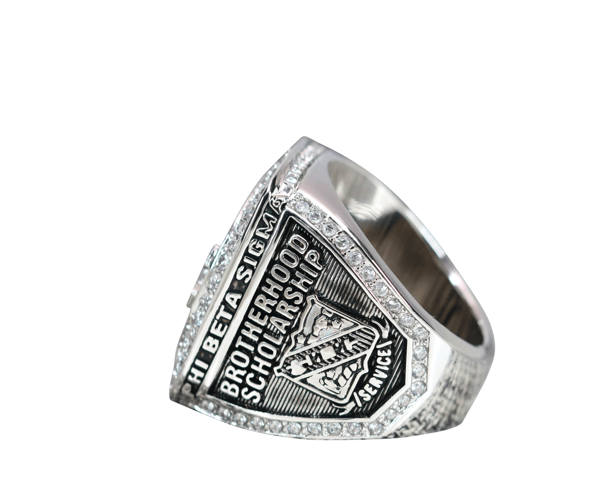 Phi Beta Sigma Fraternity Ring White Stones (ΦΒΣ) - Shine Series - fratrings