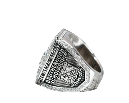 Phi Beta Sigma Fraternity Ring (ΦΒΣ) - Shine Series, White Stones Silver - fratrings