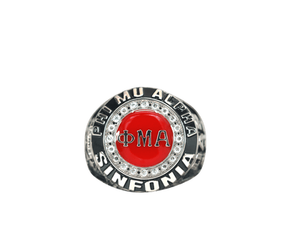 Phi Mu Alpha Sinfonia Fraternity Ring (ΦΜΑ) - Classic Man Series, Silver - fratrings