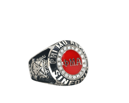 Phi Mu Alpha Sinfonia Fraternity Ring (ΦΜΑ) - Classic Man Series, Silver - fratrings