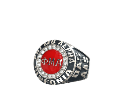 Phi Mu Alpha Sinfonia Fraternity Ring (ΦΜΑ) - Classic Man Series, Silver - fratrings