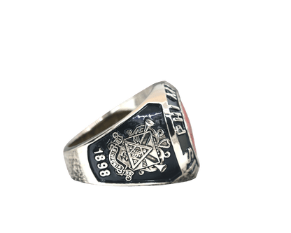 Phi Mu Alpha Sinfonia Fraternity Ring (ΦΜΑ) - Classic Man Series, Silver - fratrings