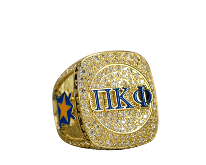 Pi Kappa Phi Fraternity Ring Yellow Gold (ΠΚΦ) - Shine Series - fratrings