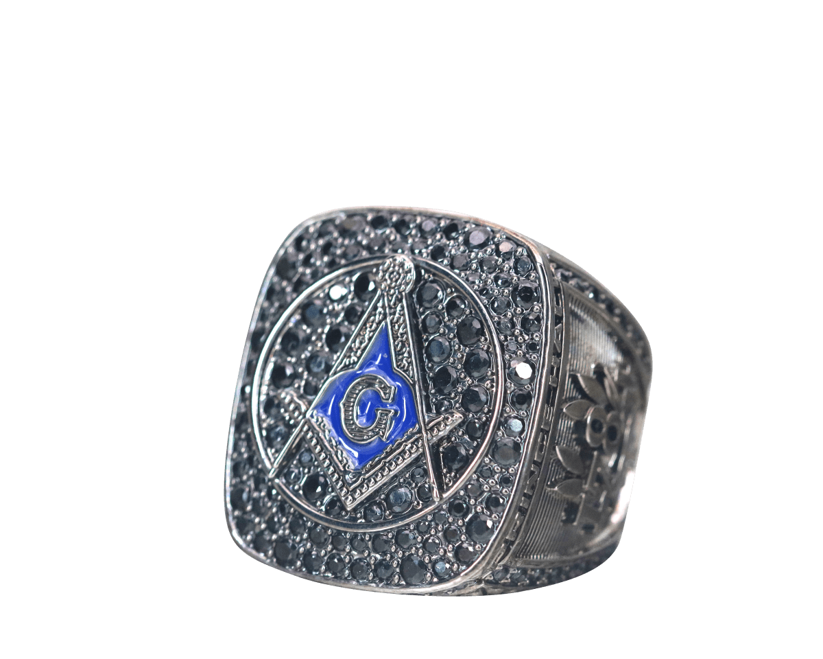 Prince Hall Freemasonry Fraternity Ring - Dark Shine Series - fratrings