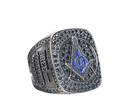 Prince Hall Freemasonry Fraternity Ring - Shine Series, Dark - fratrings