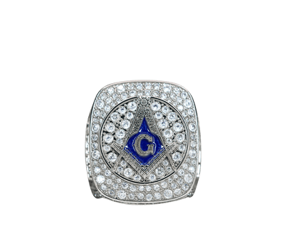 Prince Hall Freemasonry Fraternity Ring - Shine Series, Silver - fratrings