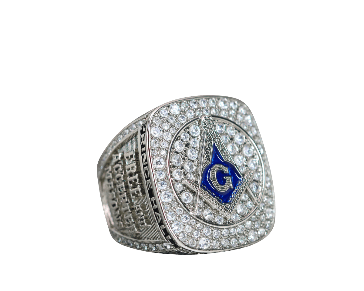 Prince Hall Freemasonry Fraternity Ring - Shine Series, Silver
