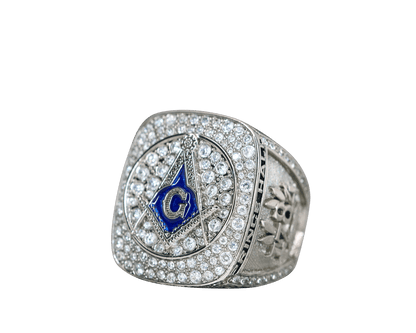 Prince Hall Freemasonry Fraternity Ring - Shine Series, Silver - fratrings