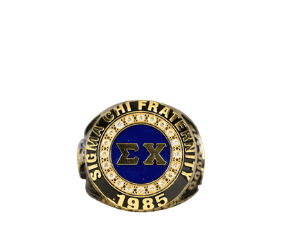 Sigma Chi Fraternity Ring (ΣΧ) - Classic Man Series, Yellow Gold Face - fratrings