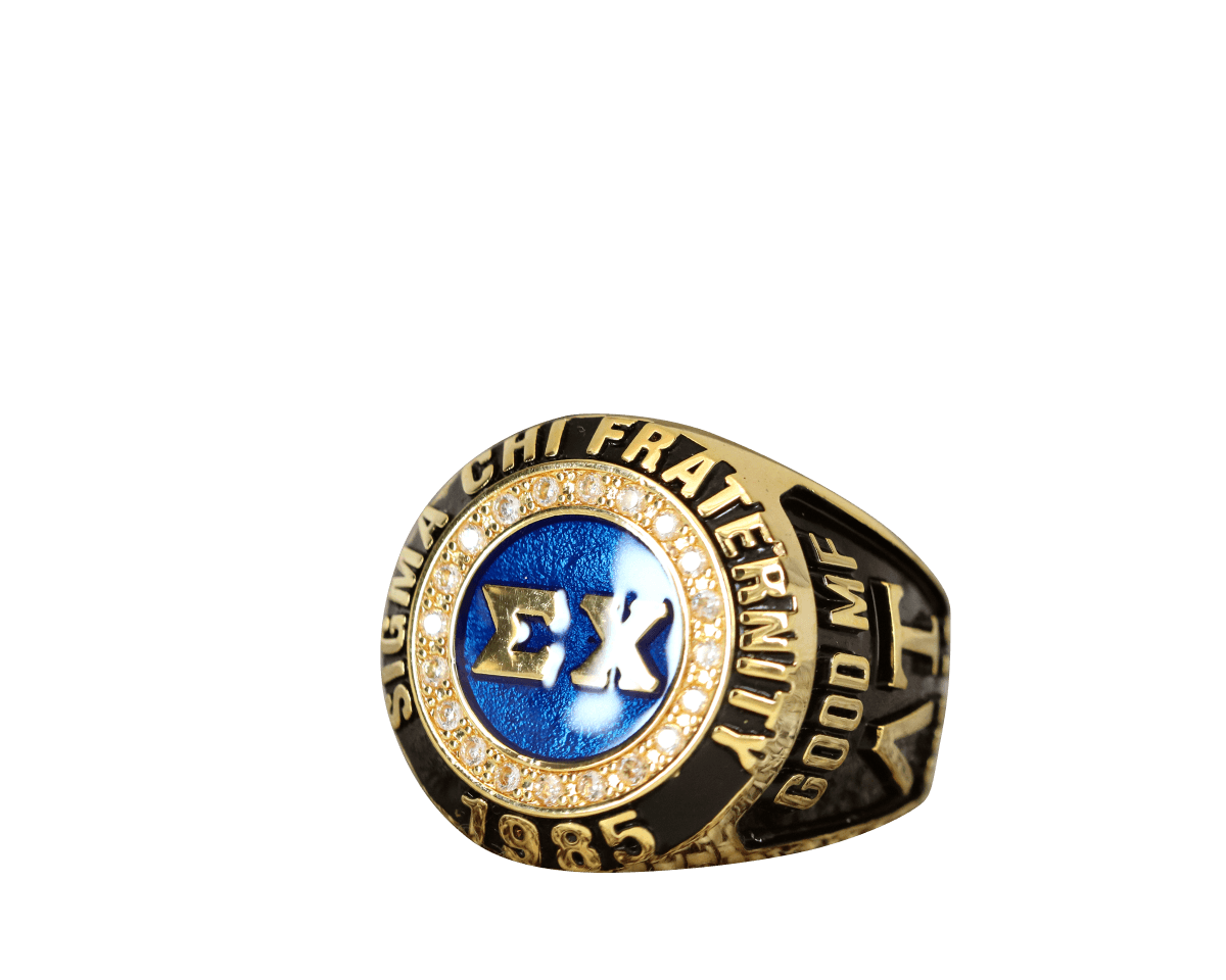 Sigma Chi Fraternity Ring Yellow Gold (ΣΧ) - Classic Man Series - fratrings