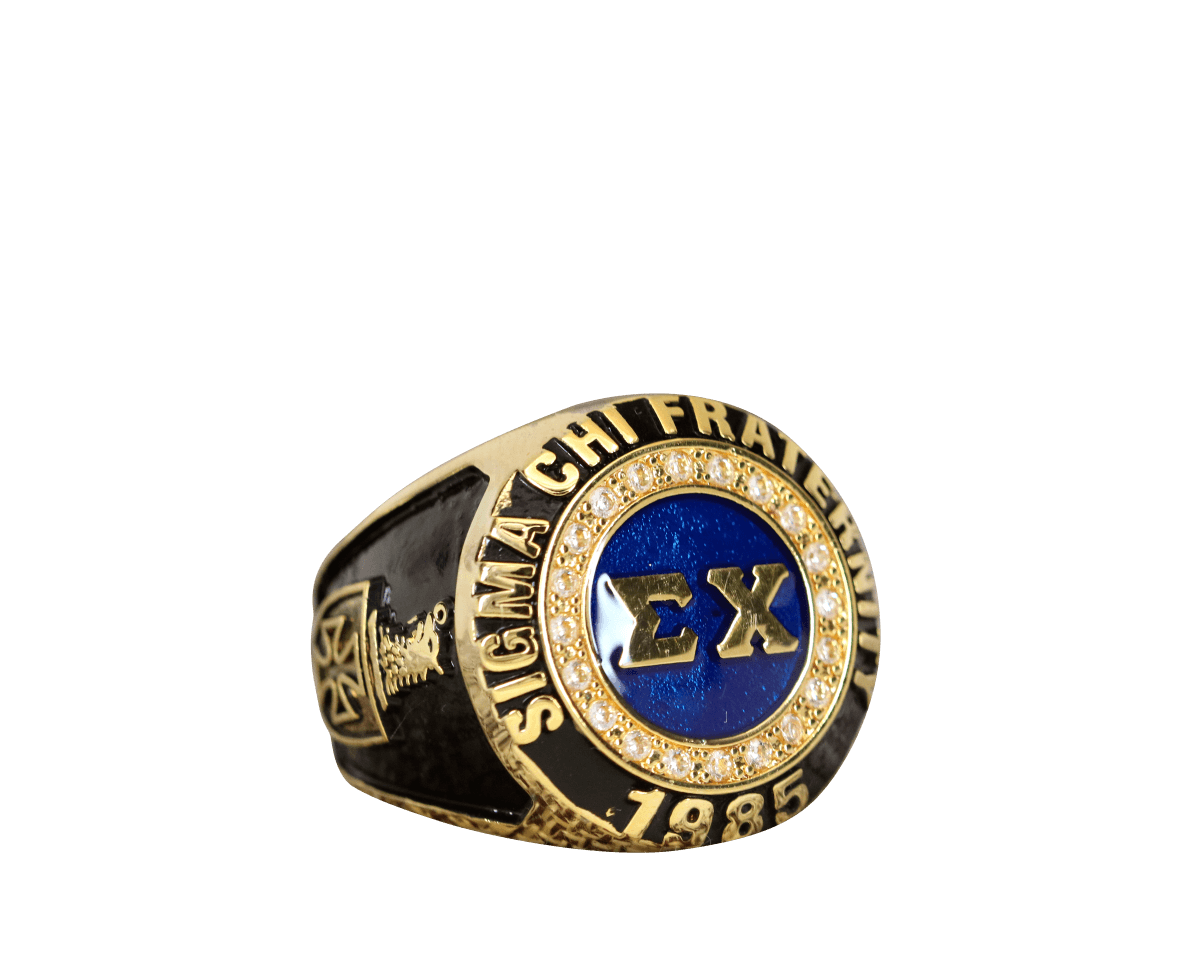 Sigma Chi Fraternity Ring Yellow Gold (ΣΧ) - Classic Man Series - fratrings