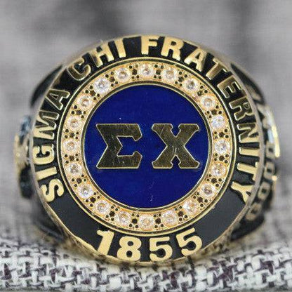 Sigma Chi Fraternity Ring (ΣΧ) - Classic Man Series, Yellow Gold Face - fratrings