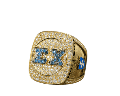 Sigma Chi Fraternity Ring (ΣΧ) - Shine Series, Yellow Gold Face