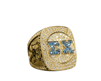 Sigma Chi Fraternity Ring (ΣΧ) - Shine Series, Yellow Gold Face