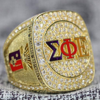 Sigma Phi Epsilon Fraternity Ring (ΣΦΕ) - Shine Series, Yellow Gold Face