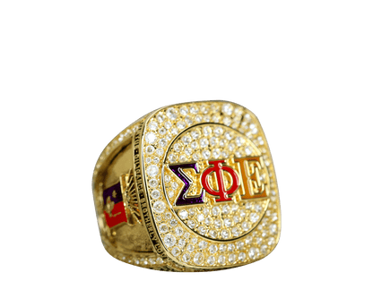 Sigma Phi Epsilon Fraternity Ring (ΣΦΕ) - Shine Series, Yellow Gold Face