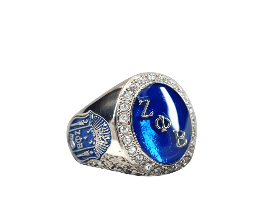 Zeta Phi Beta Sorority Ring (ΖΦΒ) - Flower Series, Silver