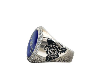 Zeta Phi Beta Sorority Ring (ΖΦΒ) - Flower Series, Silver - fratrings